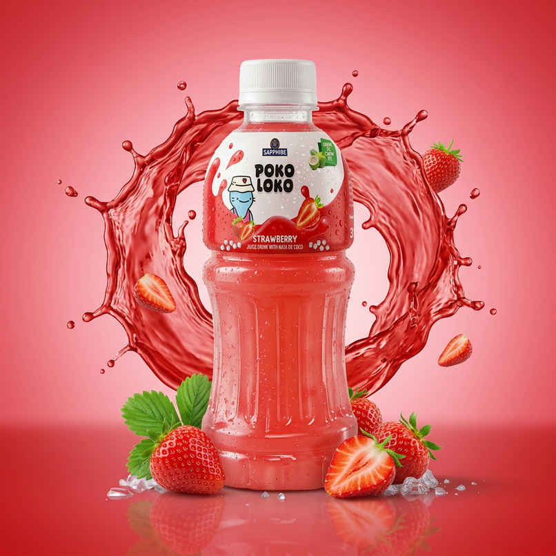 Sapphire Poko Loko Strawberry Nata Drink