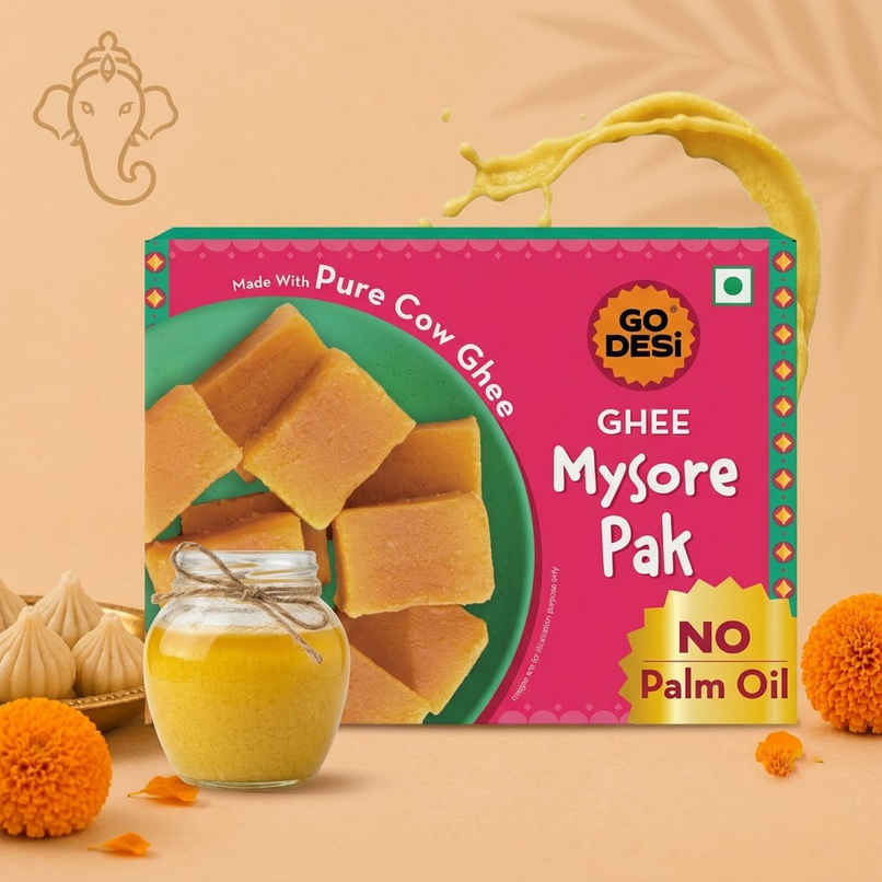 GO DESi Ghee Mysore Pak | No Palm Oil | With Pure Cow Ghee GO DESi Ghee Mysore Pak | No Palm Oil | With Pure Cow Ghee