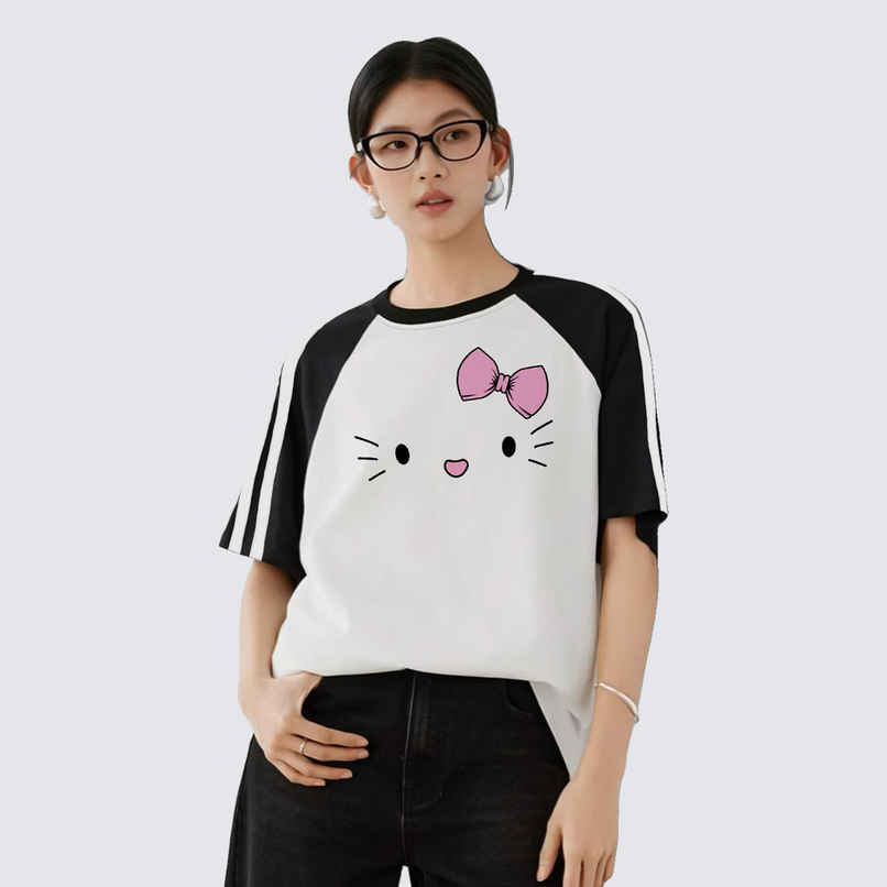 The Dry State Women's T-Shirt | WTSH 1884A 1499 | Black & Off-White - M
