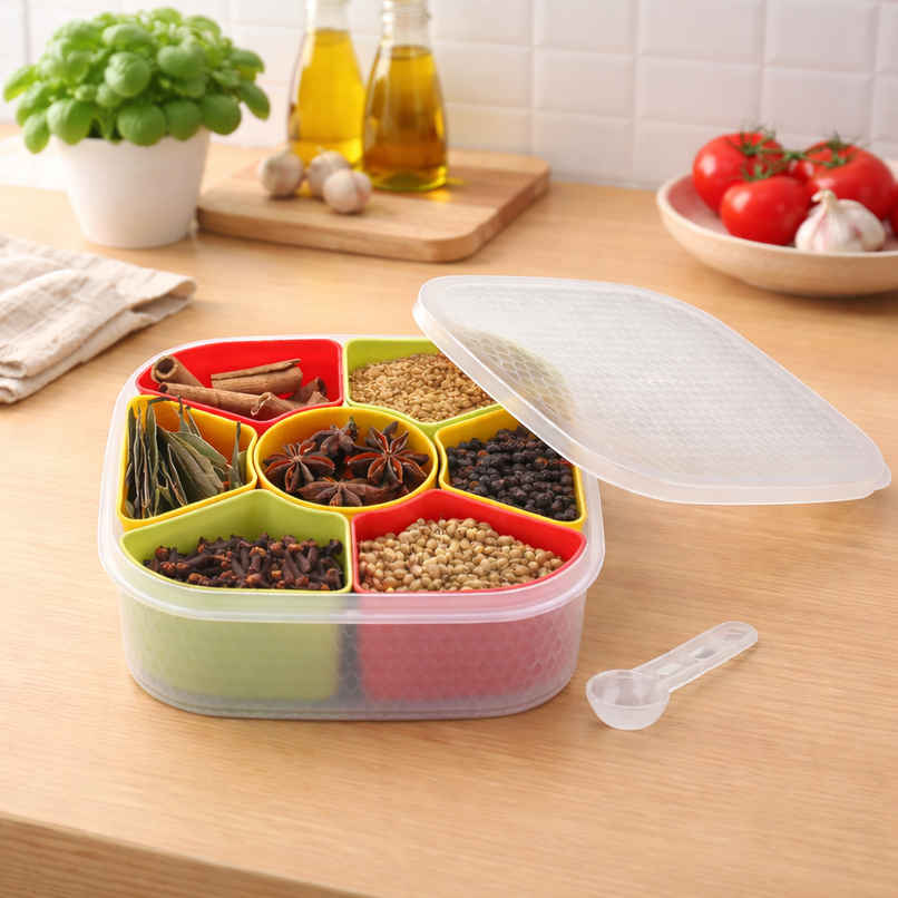 Zedak Multipurpose Masala and Spice Box | Plastic | Multicolor - 1 pc Zedak Multipurpose Masala and Spice Box | Plastic | Multicolor - 1 pc