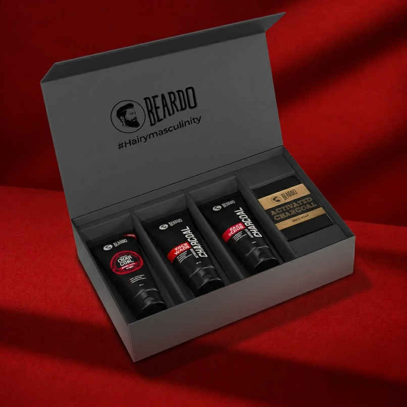 Beardo Charcoal 4-In-1 Combo | Grooming Essentials Beardo Charcoal 4-In-1 Combo | Grooming Essentials
