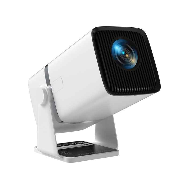 WZATCO Yuva Go Android 13.0 Smart Projector, 1080P & 4K Support, Rotatable Design, Auto & 4D Keystone with Netflix, Prime etc, WiFi 6 & BT, Screen Mirroring, ARC, 720P Native - White