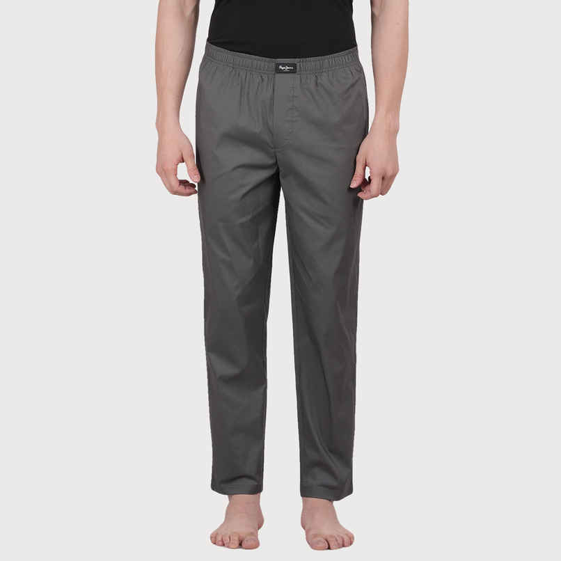 Pepe Jeans Mens Grey Cotton Solid Sleep wear - Pack of 1 (M) Comfort Fit, Soft Fabric, Breathable Pepe Jeans Mens Grey Cotton Solid Sleep wear - Pack of 1 (M) Comfort Fit, Soft Fabric, Breathable