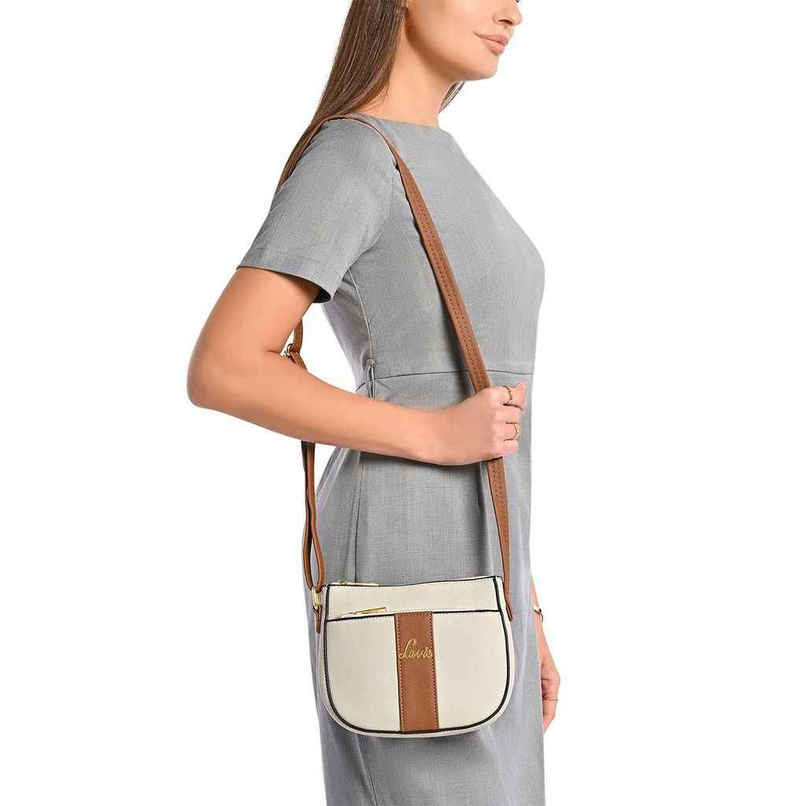 Lavie Women's Colourblock Spade Crossbody Sling Bag | Ladies Purse Handbag | Off White Lavie Women's Colourblock Spade Crossbody Sling Bag | Ladies Purse Handbag | Off White