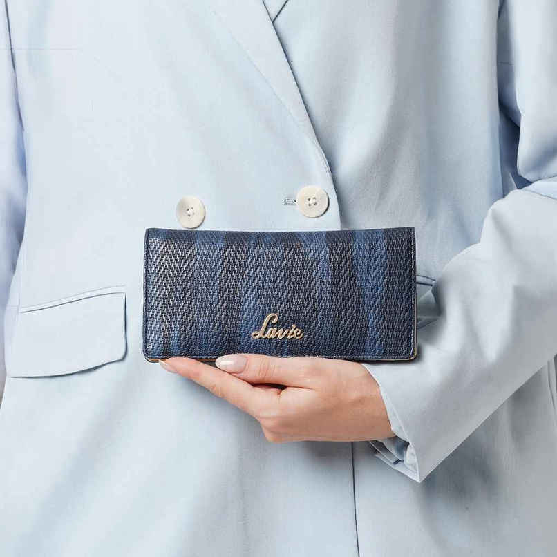 Lavie Women's Herring Safain Bifold Wallet | Large | Navy Blue Lavie Women's Herring Safain Bifold Wallet | Large | Navy Blue