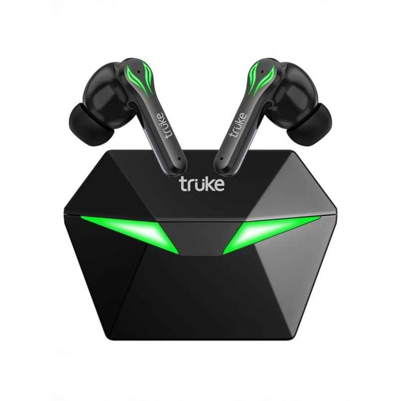 truke BTG1 Truly Wireless Bluetooth Earbuds with Game Mode, 48H Playtime, 13mm Drivers- Black
