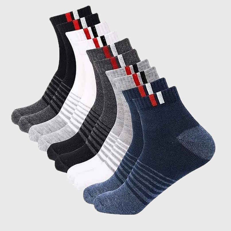 Sjeware Unisex Solid Cotton, Elastane, and Polyester Ankle Socks | Assorted - One Size