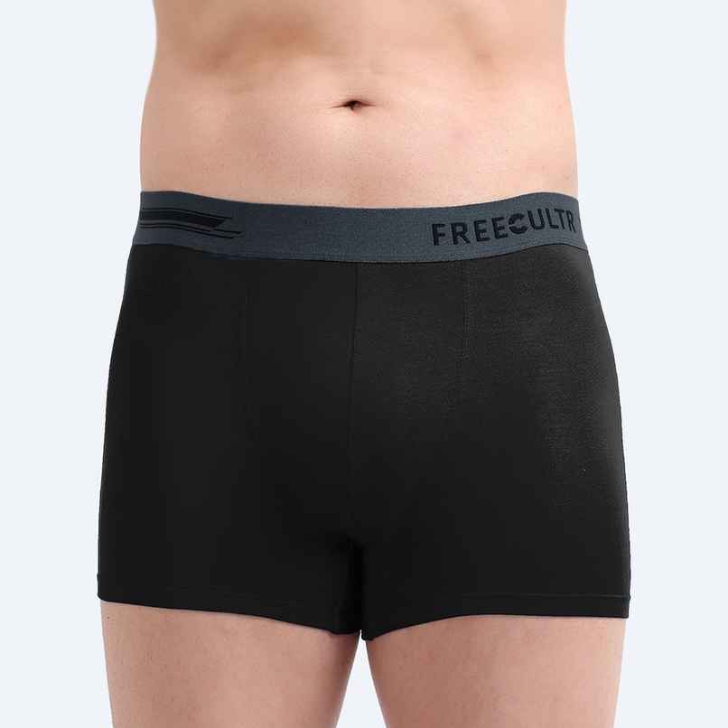 Freecultr Men's Underwear Micromodal Airsoft Trunk - Pack of 1 Pot Black - XXL
