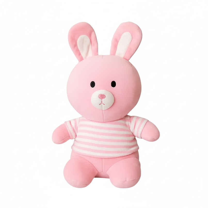 DearJoy Playful Bunny in T Shirt Soft Toy Pink 25 cm DearJoy Playful Bunny in T Shirt Soft Toy Pink 25 cm