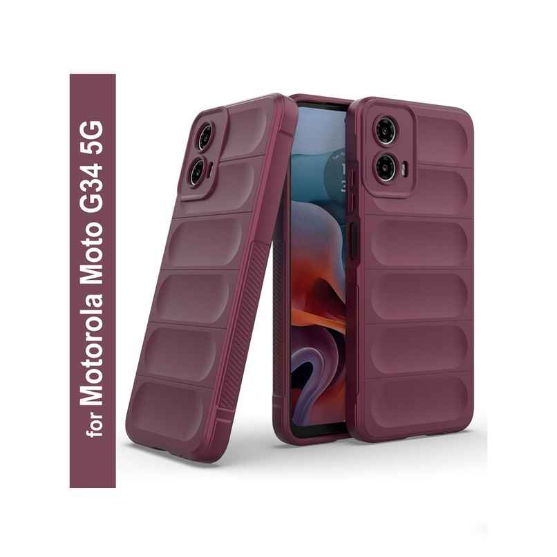 Zapcase Back Cover for Motorola Moto G34 5G | Magic-Plum