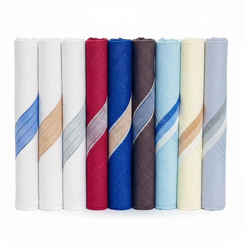 Royal Mart Men's Striped Cotton Handkerchief | Multicolour