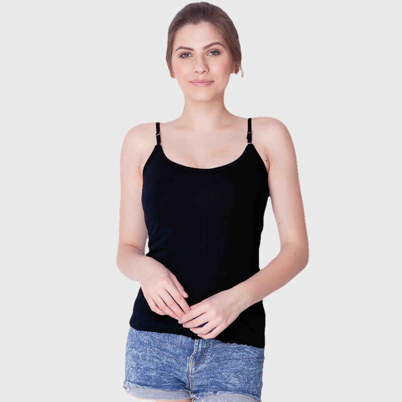 Dollar Missy Women's Combed Cotton Camisole | Pack Of 2 | Black | XXL