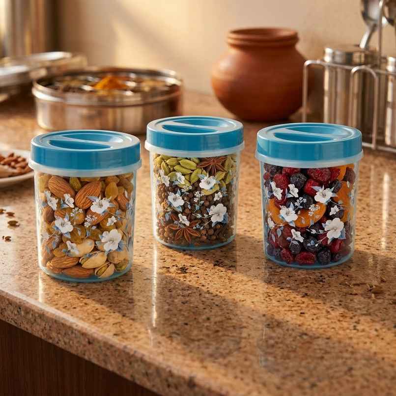 Joyo Spacio Storage Container 1500 ml - Assorted Colours (Set Of 3)