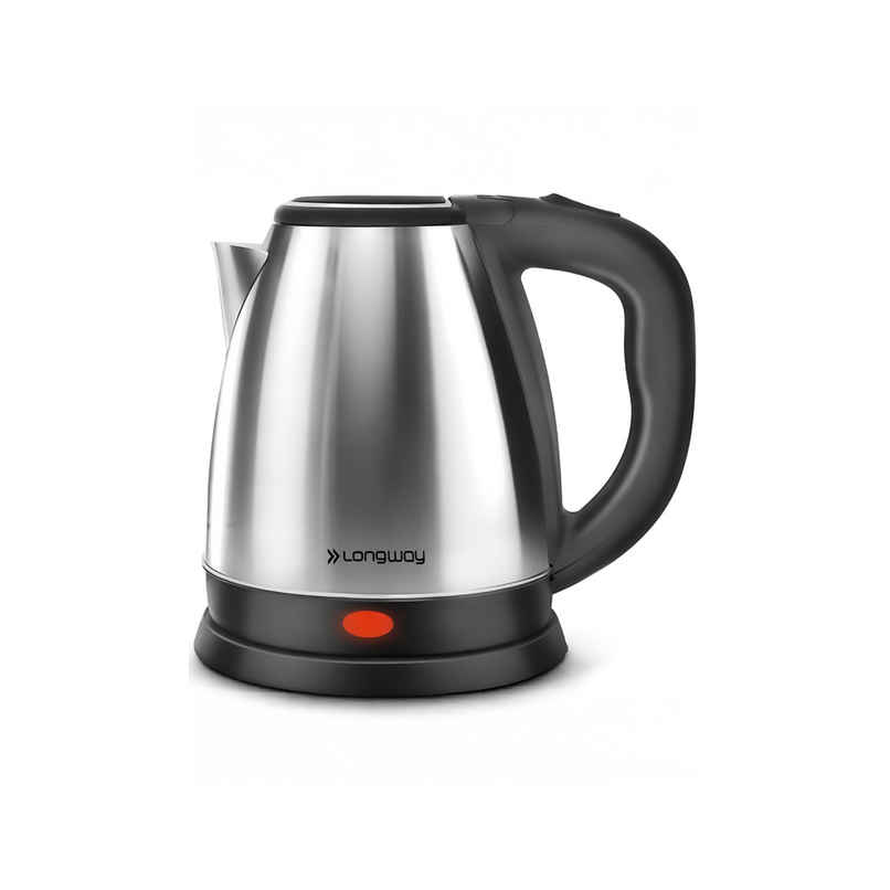 Longway Kestro 1.5 Ltr Electric Kettle with Stainless Steel Body for Coffee, Soup(1500 W, Silver)