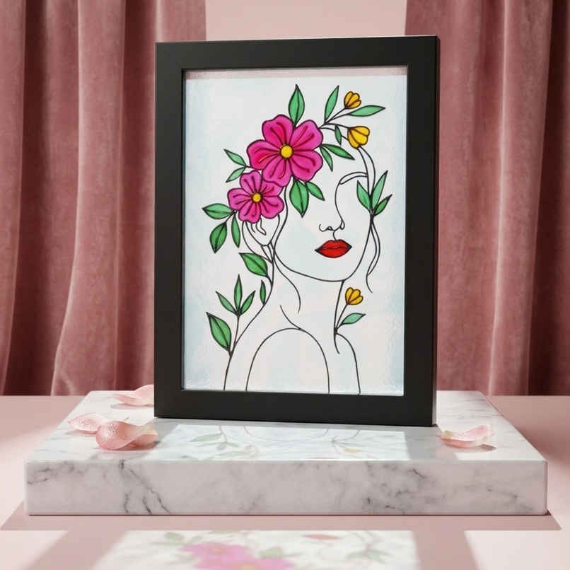 Glass Painting Kit | DIY Art Kit for Creating Custom Painted Glass Frame | Oye Happy