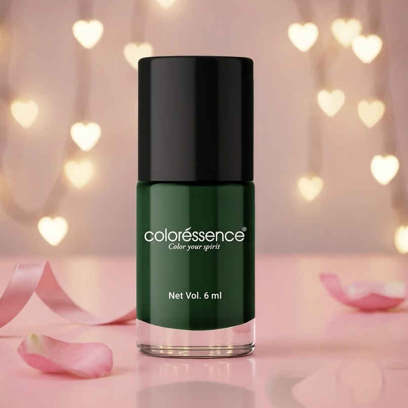 Coloressence Cute Coats Long Lasting Nail Paint, Chip Resistant, Quick Dry, 1 Swipe | Moss Green Coloressence Cute Coats Long Lasting Nail Paint, Chip Resistant, Quick Dry, 1 Swipe | Moss Green