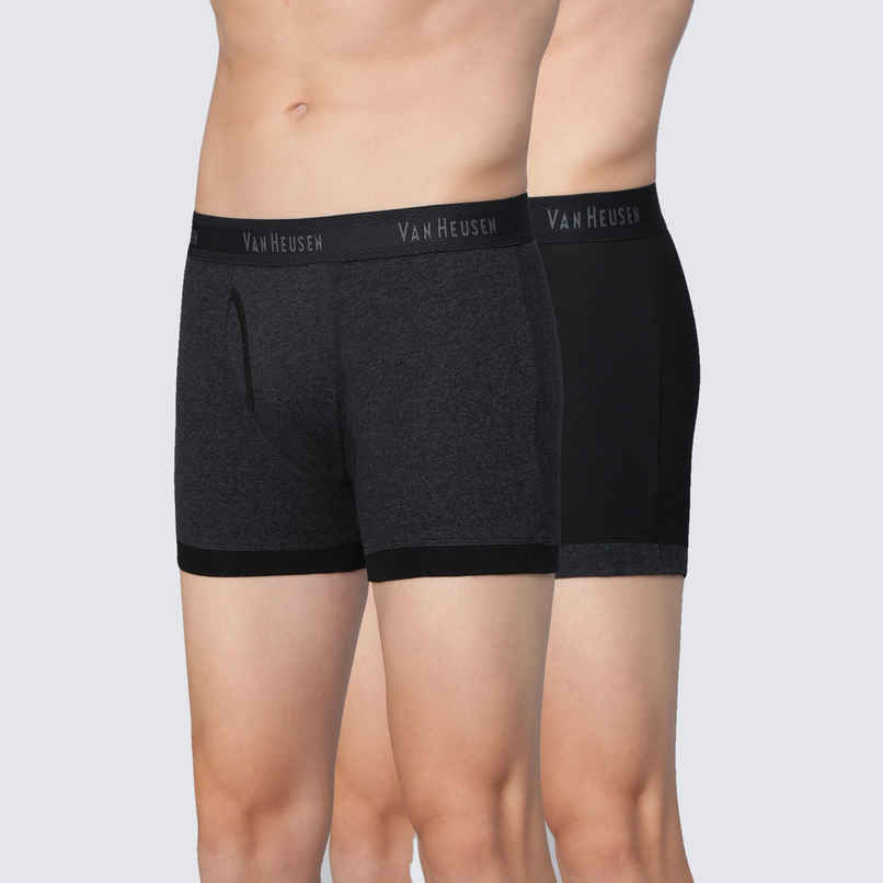Van Heusen Men Solid Anti Bacterial & Colour Fresh Trunks | Assorted - S