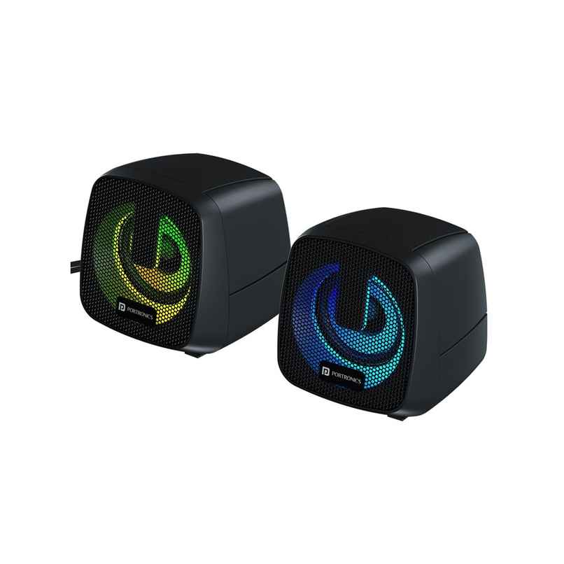 Portronics In Tune 6 6W HD Sound 2.0 Channel Portable Desktop Speaker | Black