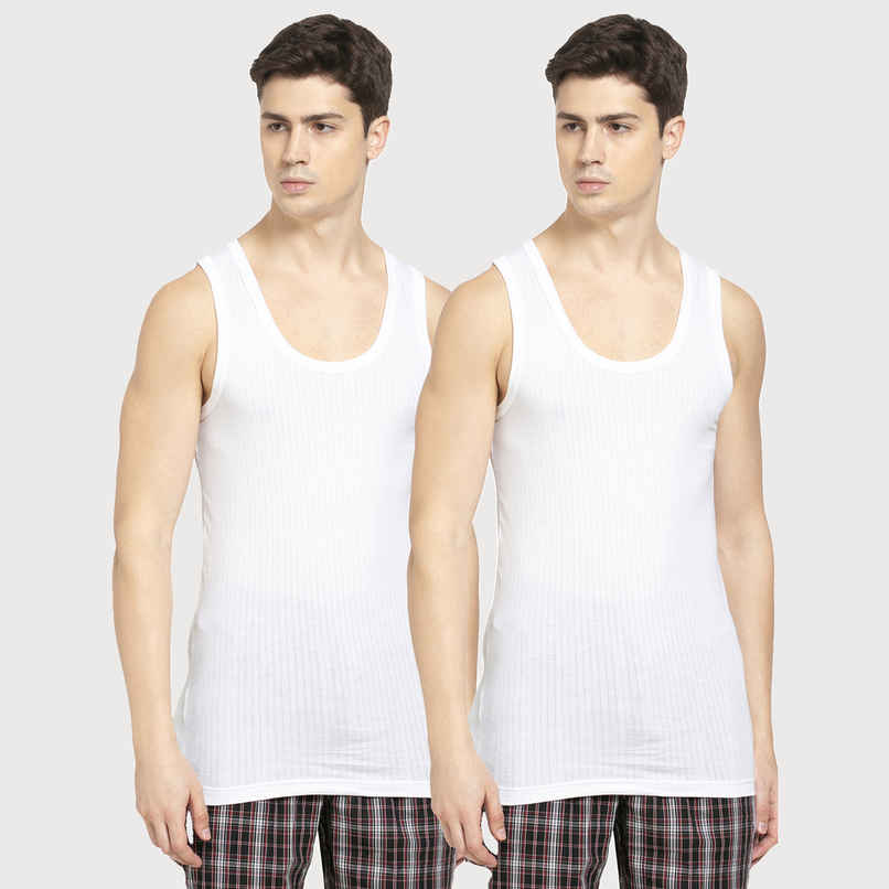 Jockey 8816 Men's Super Combed Cotton Sleeveless Vest|Extended Length|Easy Tuck | White-80 Jockey 8816 Men's Super Combed Cotton Sleeveless Vest|Extended Length|Easy Tuck | White-80