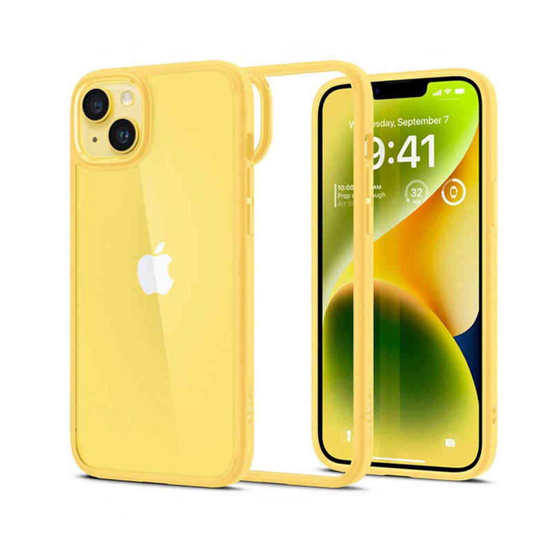 Spigen Ultra Hybrid Back Cover Case Compatible with iPhone 14 (TPU + Poly Carbonate | Crystal Clear)