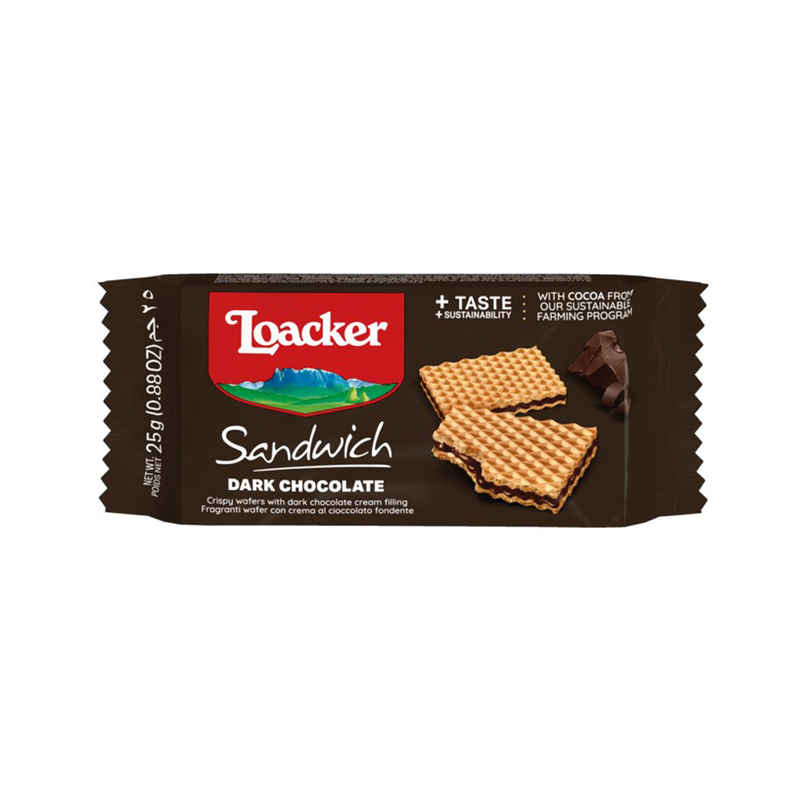 Loacker Sandwich Dark Chocolate Wafers