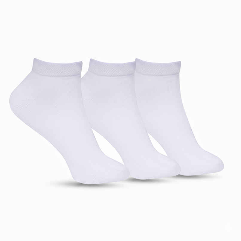 Luxrio Men's Solid Ankle Length Cotton Socks | SCK-22-3-PK-ANKL-WHT | White - Free Size Luxrio Men's Solid Ankle Length Cotton Socks | SCK-22-3-PK-ANKL-WHT | White - Free Size