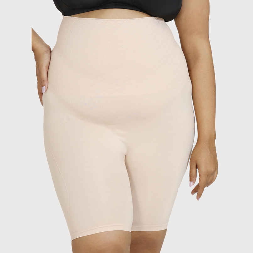 Zivame Women's All day Highwaist Thigh Shaper | Skin - XL
