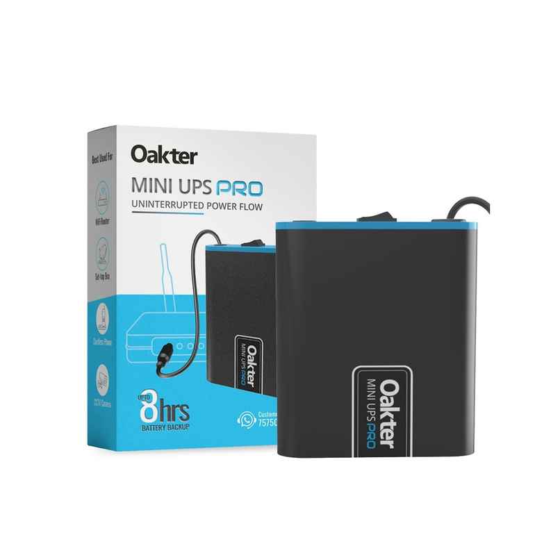 Oakter Mini UPS PRO for 12V-3A WiFi Router Power Backup Upto 8 Hours