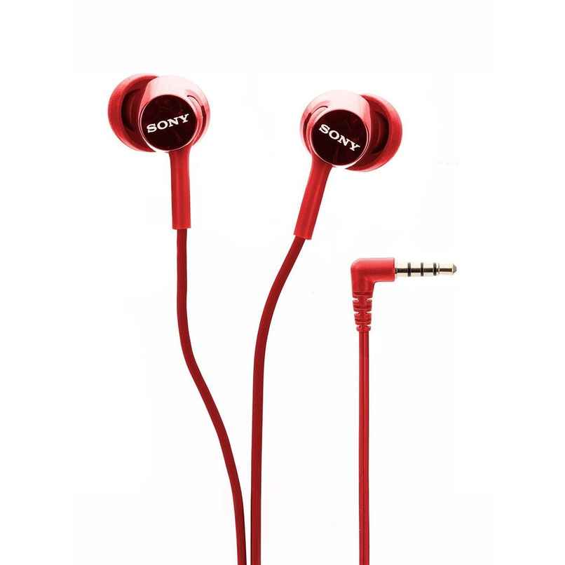 Sony Mdr-ex155ap in-ear Wired Headphones With Mic | Hands-free Call | Tangle Free Cable-red Sony Mdr-ex155ap in-ear Wired Headphones With Mic | Hands-free Call | Tangle Free Cable-red