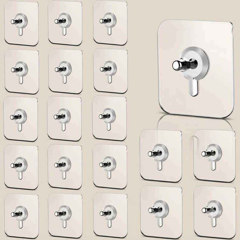 Daluci Nail-Free Wall Screw Adhesive Hook For No-Drill Bathroom Installation