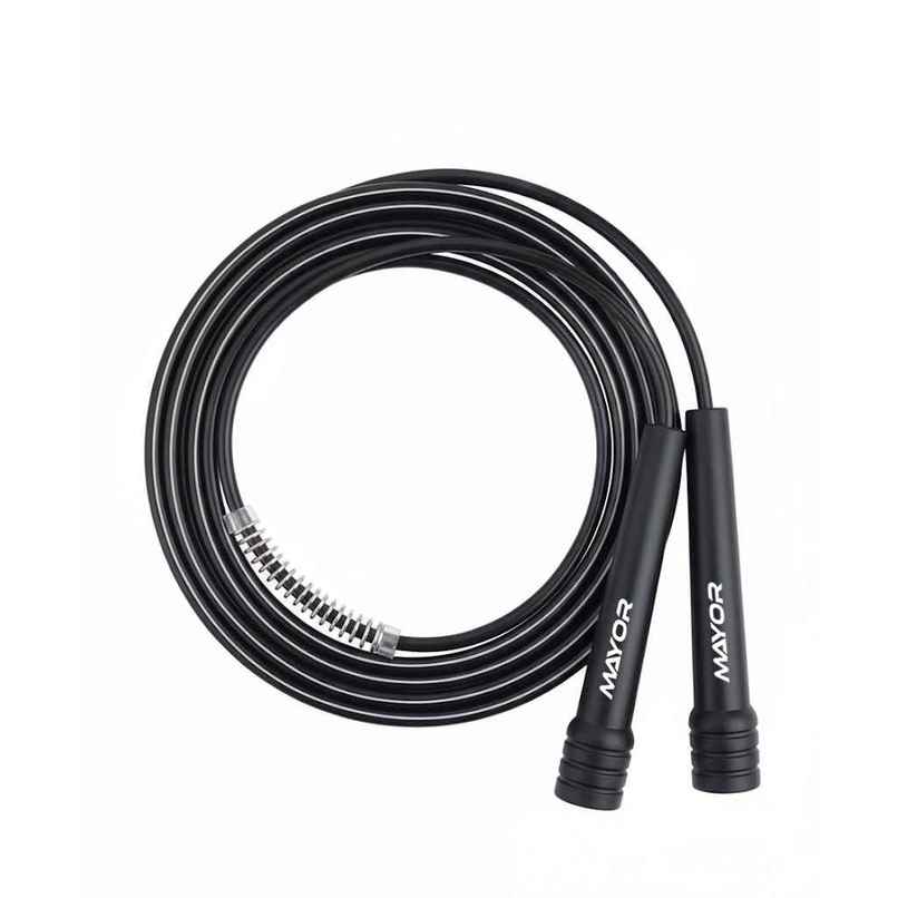 Mayor Fitness Adjustable Skipping Rope Tangle Free Jumping Rope | Freestyle Skipping Rope | Black