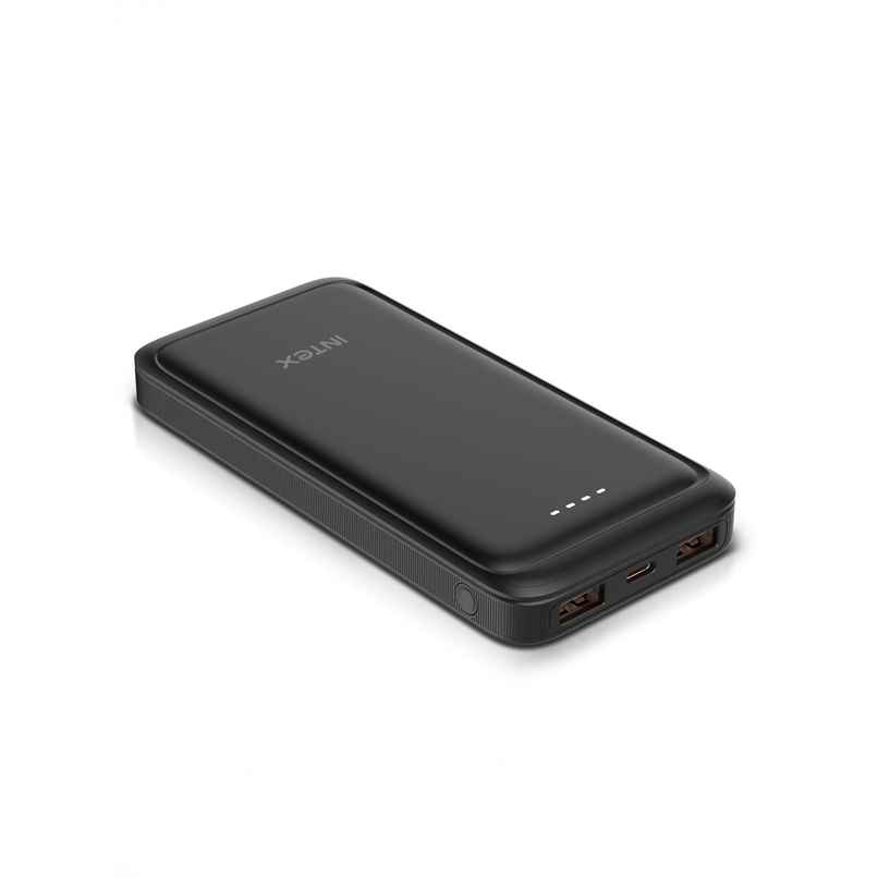 Intex 10000 mAh 22 W Wired Power Bank(Lithium Polymer, Fast Charging for Mobile) - Smokey Black