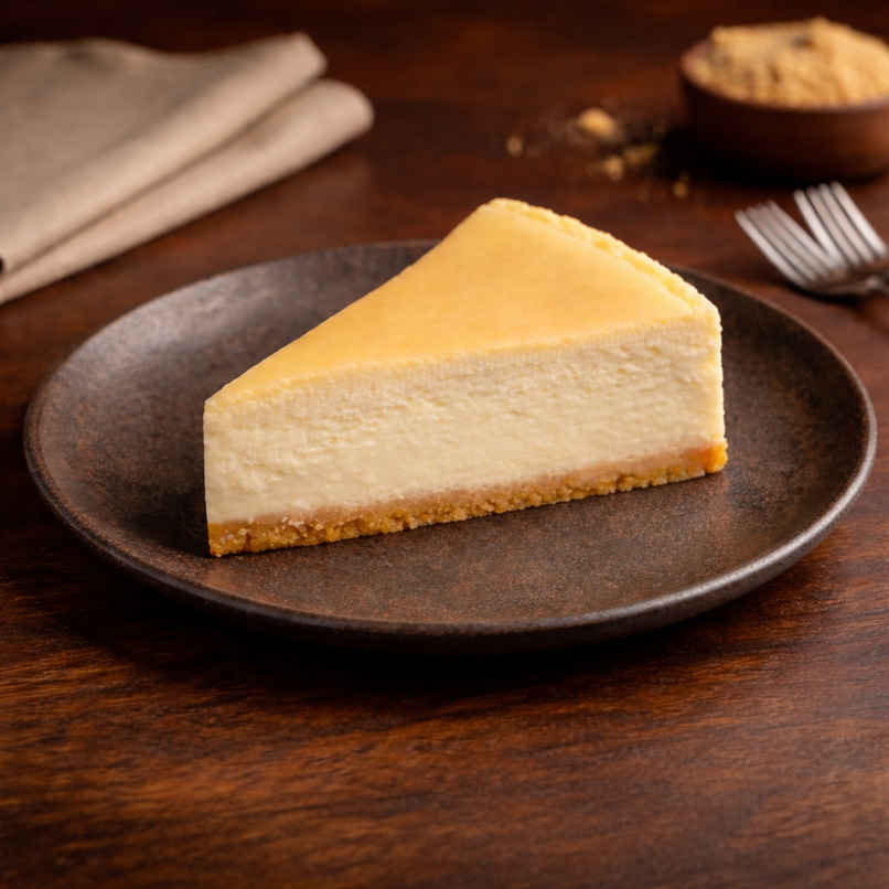 Baked Cheesecake Slice (Eggless)