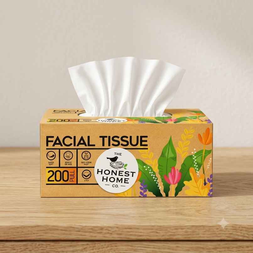 The Honest Home Company Facial Tissue Box | 200 Pulls