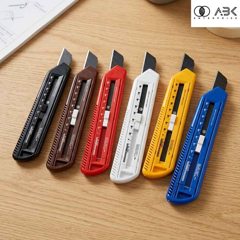 ABK Box Cutter - 25 Mm | Heavy Duty (Colour May Vary) ABK Box Cutter - 25 Mm | Heavy Duty (Colour May Vary)