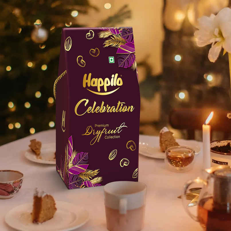 Happilo Celebration Premium Gift Box | Dry Fruit Dove Potli