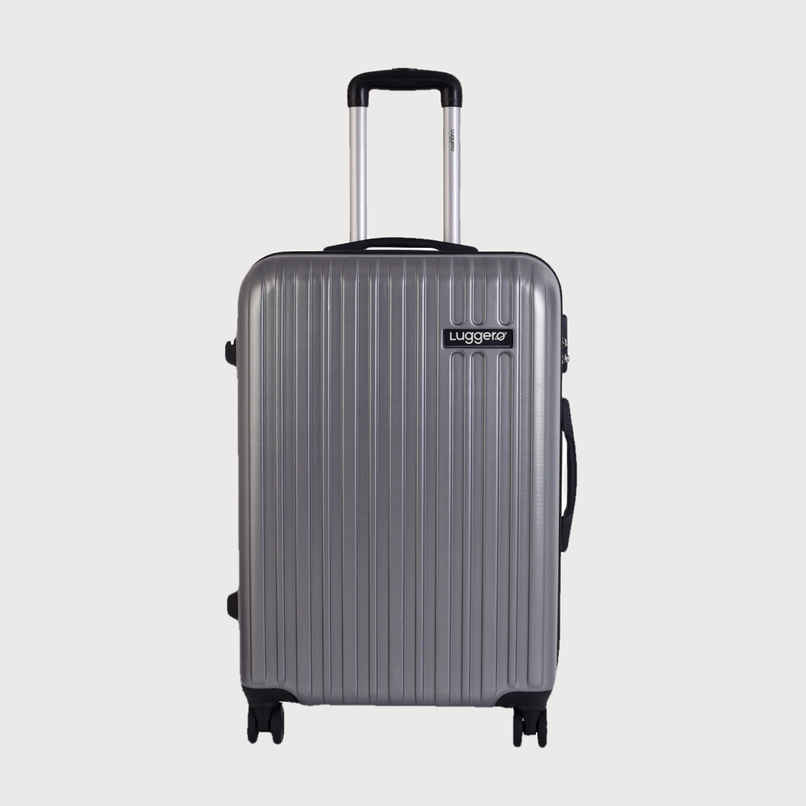 Luggero Classic Trolley Bag | Silver - M