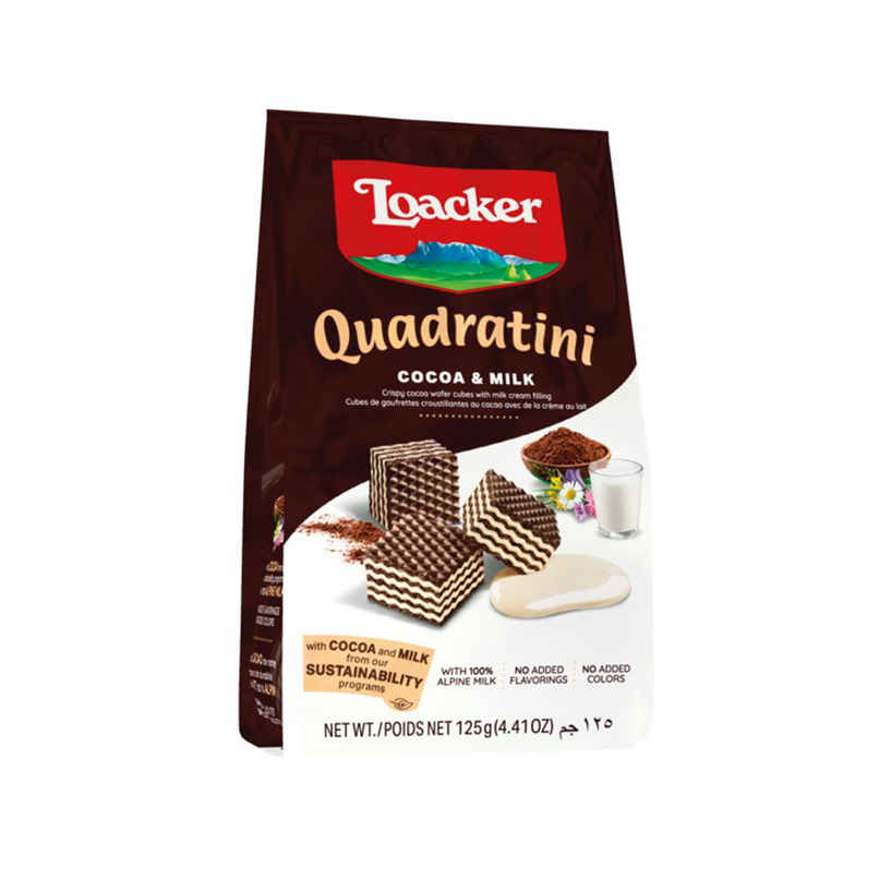 Loacker Quadritini Cacao & Milk 