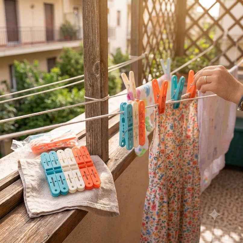 Jatin Verna Plastic Cloth Hanging Clips Set| Assorted | Set of 12 Jatin Verna Plastic Cloth Hanging Clips Set| Assorted | Set of 12