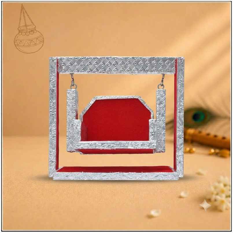 Jhula For Laddu Gopal | Red Aluminium Swing | Mandir & Janmashtami | Krishna Janmashtami