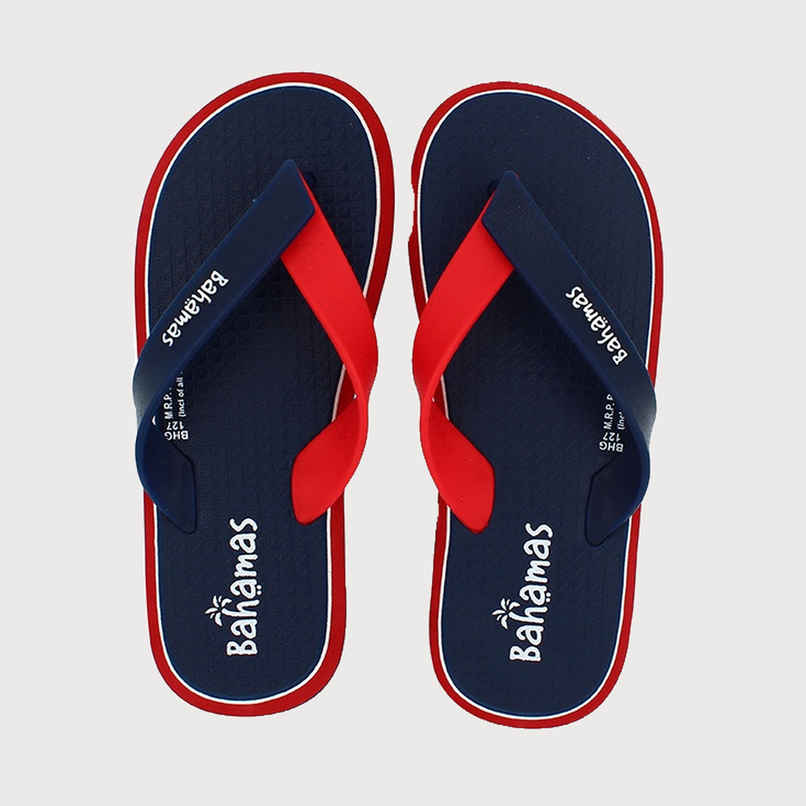 Bahamas Slippers BHG-127 Navy Blue Red For Men | 7 UK Bahamas Slippers BHG-127 Navy Blue Red For Men | 7 UK