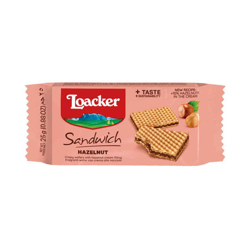 Loacker Sandwich Hazelnut Wafers Italy