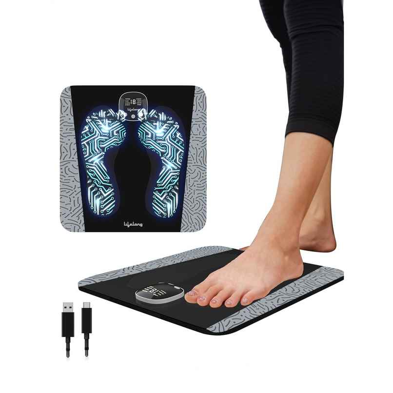 Lifelong Ems Electric Foot Massager Machine For Pain Relief-8 Modes Intensity Levels-Rechargeable Lifelong Ems Electric Foot Massager Machine For Pain Relief-8 Modes Intensity Levels-Rechargeable