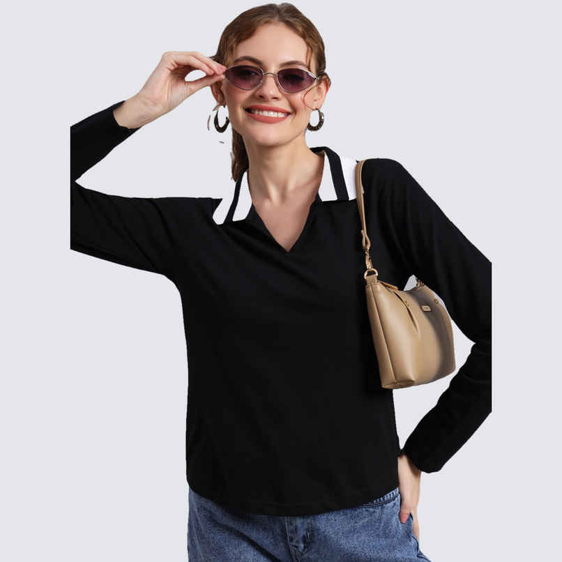 The Dry State Women's Black T-shirts WTSH | 1565A | S