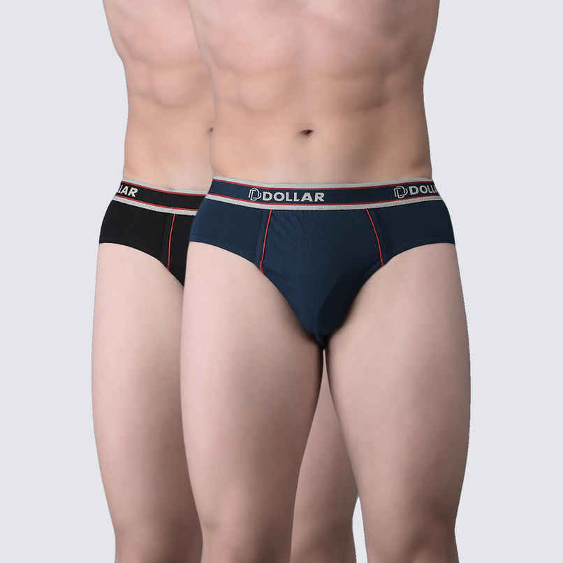Dollar Bigboss Men's Solid Brief With Anti-Microbial Odour Control | Pack Of 2 - Assorted - L Dollar Bigboss Men's Solid Brief With Anti-Microbial Odour Control | Pack Of 2 - Assorted - L