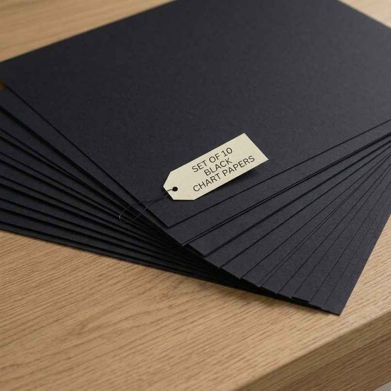 ABK Chart Paper Black Set of 10 | 22 x 28 in | A1