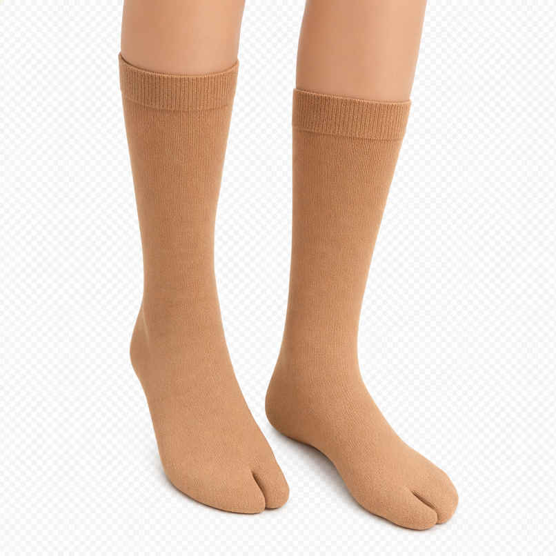 Royal Mart Unisex Solid Wool Full Wollen Socks | Cream - Free Size Royal Mart Unisex Solid Wool Full Wollen Socks | Cream - Free Size