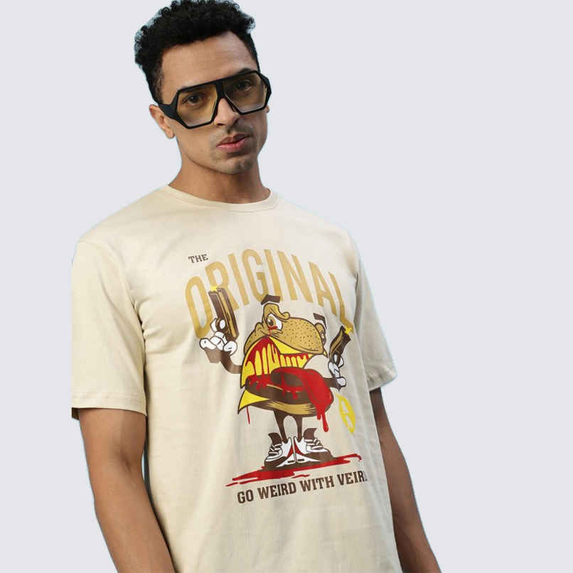 VEIRDO Men's Printed Oversized T-shirt | OS 100 FRGORGNL SW | Swan White - M VEIRDO Men's Printed Oversized T-shirt | OS 100 FRGORGNL SW | Swan White - M