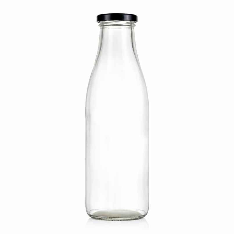 Lazer Glass Bottle | 1 L | Leakproof Airtight for Milk, Juice & Water