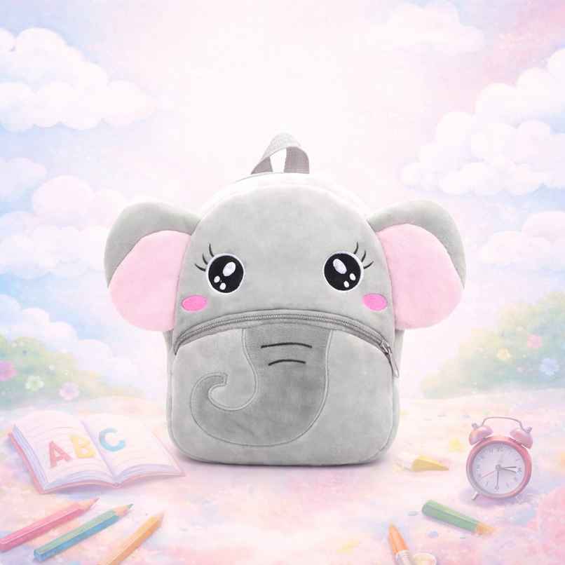 Kidara Baby Elephant Toddler Backpack Light Grey Kidara Baby Elephant Toddler Backpack Light Grey